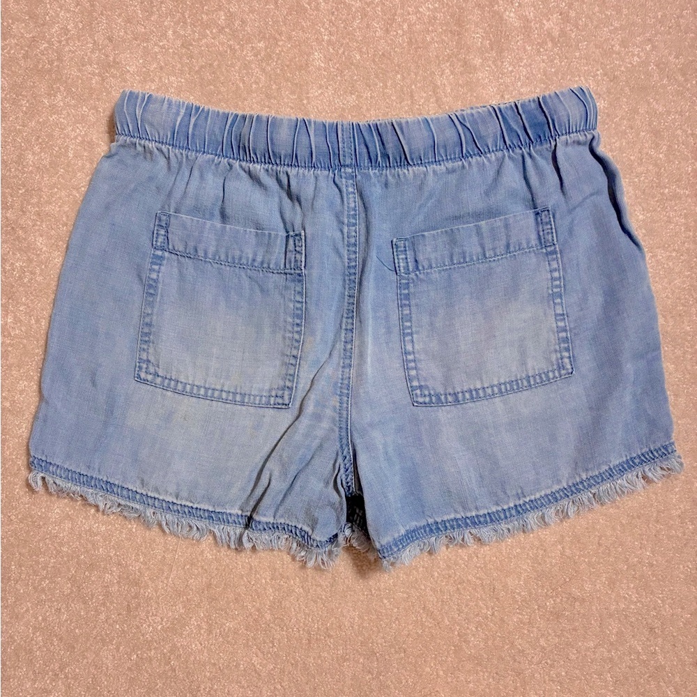 For The Republic Tencel Light Blue Frayed Shorts XS - Picture 2 of 5